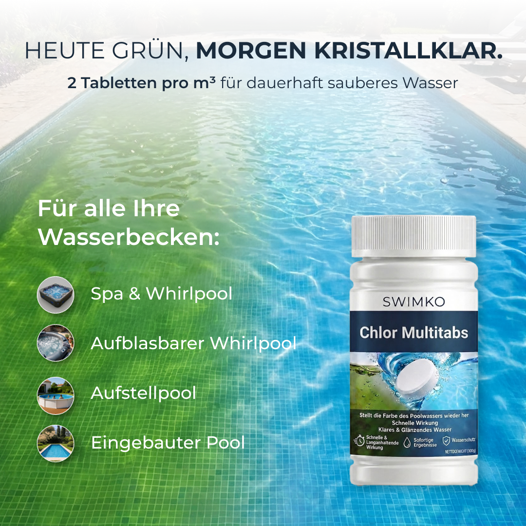 5-in-1-Brausetabletten | Garantiert klares Wasser innerhalb von 24 Stunden