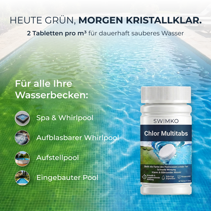 5-in-1-Brausetabletten | Garantiert klares Wasser innerhalb von 24 Stunden